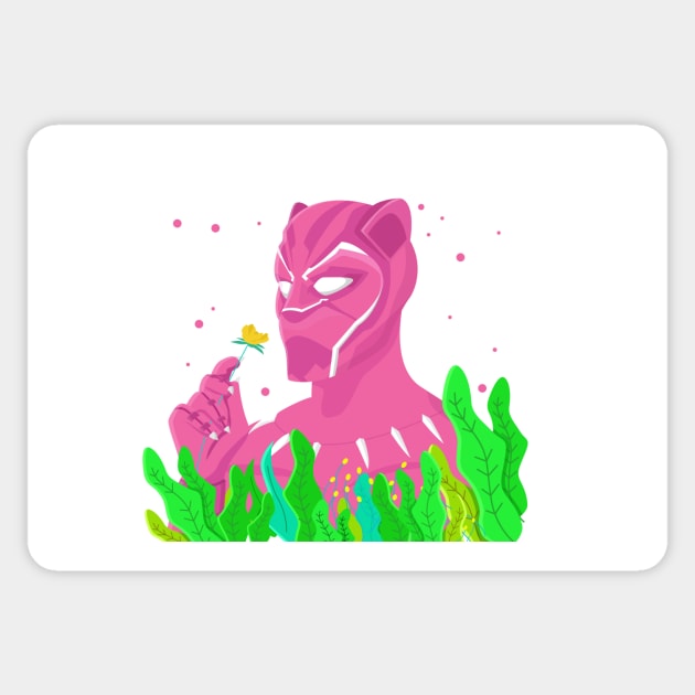 T'challa Pink Panther Sticker by raichucopper